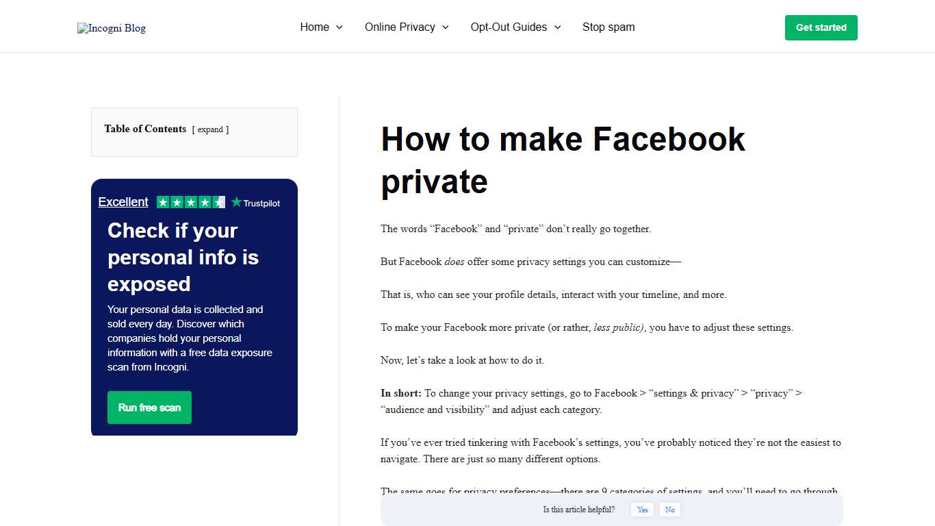 How to make Facebook private [2026] Incogni